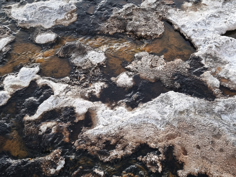 Mineral textures Laguna Verde.