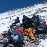 Pausa del Grupo en la Nieve - Ojos del Salado Premium